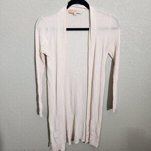 Loft Cardigan Sweater XXS Petite Ribbed Open Front Preppy Fairy